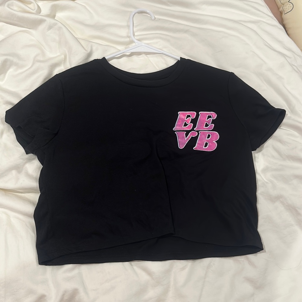 Black cropped top